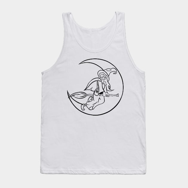 Quarantine Witch Halloween Tank Top by HHT